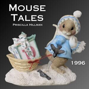 1996 Mouse Tales Hillman "I'll Be Home For Christmas" Figurine Enesco 178705
